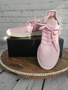 Adidas Pink Knit Court Slip-on Sneakers